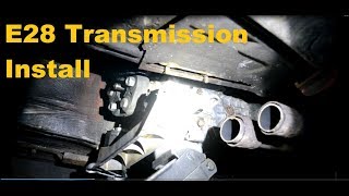 BMW E28 M535i Getrag 2656 Transmission Install [upl. by Ojahtnamas927]