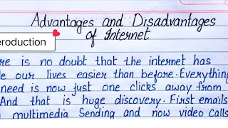 Essay on Internet Advantages and Disadvantages [upl. by Onfre]