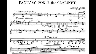 Fantasy for B flat Clarinet op87  M Arnold [upl. by Aplihs]