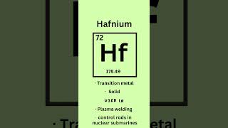 Hafnium  Elements series part seventytwo 🧪 science stem learning [upl. by Ainitsirc]