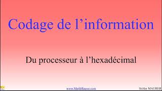 Conversions binaire et décimal ou hexadécimal et décimal [upl. by Nwahsirhc]