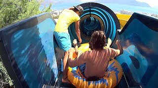 Blue Hole Water Slide at Aqua Dream Water Park [upl. by Eisseb]