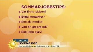 Så här ska du göra för att få ett sommarjobb  Nyhetsmorgon TV4 [upl. by Ahsinoj]