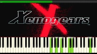 Xenogears  A Distant Promise Piano Tutorial Synthesia [upl. by Kantos9]