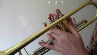 Learn how to play the E Blues scale on trumpet [upl. by Stefa]