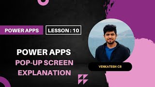 Power apps training in Tamil  Lesson 10  Pop  Up Screen Explanation [upl. by Odanref401]