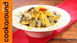 Linguine con vongole e bottarga  Ricetta sfiziosa [upl. by Anatole]