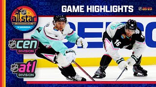 Central vs Atlantic  2023 NHL AllStar Finals Highlights [upl. by Ariak]