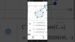 Translate a polygon through a vector in Geogebra [upl. by Roe]