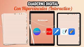 Cuaderno digital con Hipervínculos 😍  Cuaderno interactivo PDF [upl. by Wendt]