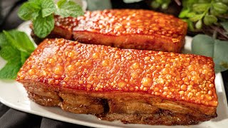 Bí Quyết làm HEO QUAY DA GIÒN bằng nồi chiên không dầu đến hôm sau vẫn còn giòn  Crispy Pork Belly [upl. by Klecka]