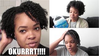 Twistout On 4C Natural Hair Using Wetline Xtreme Gel [upl. by Nyrmac]