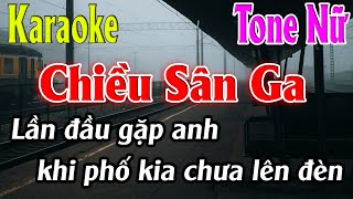 Chiều Sân Ga Karaoke Tone Nữ Karaoke Lâm Organ  Beat Mới [upl. by Maite]