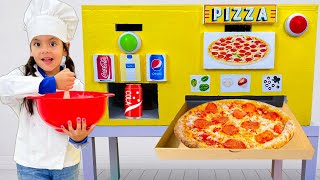 Ellie and Andrea Plays with Pizza Machine for Kids [upl. by Grim641]