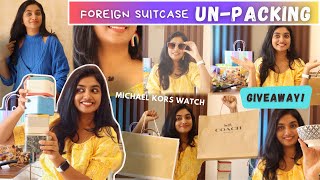 தமிழில் Suitcase OPEN Paniyachu😮 My unexpected Luxury brand Shopping  Ungalukum GIFTS Iruku… [upl. by Anali]