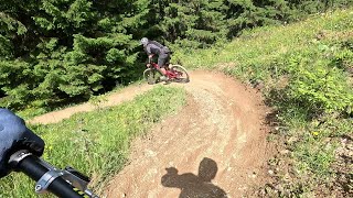 Morzine 2024 Da Trail top to bottom Red Super Morzine [upl. by Elacsap]