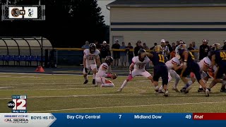 HS Football  Chesaning takes control of MMAC with a second half comeback over OvidElsie 237 [upl. by Nageet]