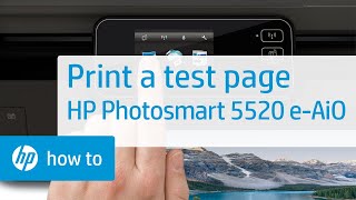 Printing a Test Page  HP Photosmart 5520 eAllinOne Printer  HP [upl. by Htiaf195]