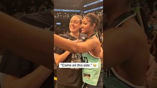 Angel Reese with Breanna Stewart at WNBA Finals [upl. by Omidyar]