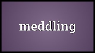 Meddling Meaning [upl. by Asyram811]