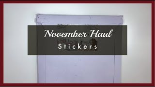 November 23 Haul  Planner Stickers [upl. by Osana]