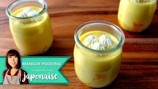 Recette Pudding à la Mangue  Les Recettes dune Japonaise  Dessert Facile Japon [upl. by Adara]