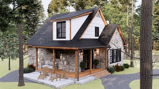 7x8m 23x26 STUNNING Cottage House  Simple but Perfect [upl. by Flossi]