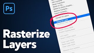 How to Rasterize in Photohop [upl. by Ashelman]