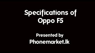 Oppo F5 Price Sri Lanka [upl. by Resee926]