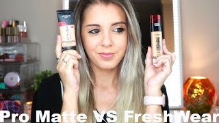 LOreal Infallible 24 HR Freshwear Foundation VS LOreal Infallible Pro Matte Foundation [upl. by Akienom]