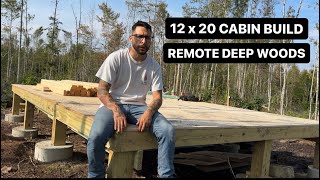 SIMPLE OFF GRID CABIN BUILD  EXTREMELY REMOTE  NO ROAD  AFFORDABLE CABIN  PART TWO [upl. by Just]