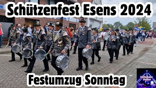 Schützenfest Esens 2024  Festumzug Sonntag [upl. by Lennod]