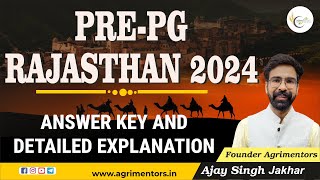 Rajasthan Pre PG 2024 Agriculture Answer Key  Rajasthan Pre PG Exam 2024 Solution [upl. by Dun]