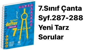 7SINIF ÇANTA DEFTER S287288 YENİ TARZ SORULAR [upl. by Urba]