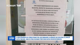 3 săptămâni de când Punctul de donare a sângelui din Policlinică este închis [upl. by Euqinna]