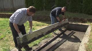 Maintaining a Sediment Trap and Trash Screen in a Stormwater Facility [upl. by Netsreik]