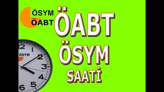 REKLAMSIZ ÖABT ÖSYM SAATİ 150 DAKİKA Mİ kpss yks tyt ales dgs ösym saati ösymsaati [upl. by Anaeirb]