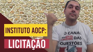 QUESTÕES COMENTADAS LICITAÇÕES I INSTITUTO AOCP I Questões direito administrativo concurso publico [upl. by Selwyn]