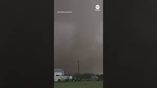 Large tornado spotted in central Texas [upl. by Asiar453]