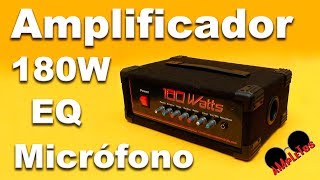 Amplificador de 180W con entrada de micrófono linea y EQ Parte2 [upl. by Mailliw820]