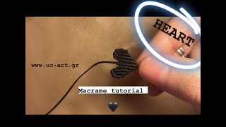 MACRAME HEART TUTORIAL ❤️ Macrame ring ❤️ UCArtgr [upl. by Luaped]