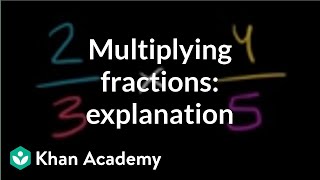 Multiplying two fractions an explanation  Fractions  PreAlgebra  Khan Academy [upl. by Enialehs]