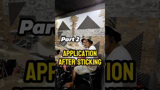 Rudiment application on drum set 🥁  Single stroke Double stroke Paradiddle  drummer drums [upl. by Mauceri967]