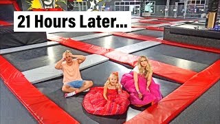 Last Family Member To Leave Worlds Largest Trampoline Park Wins 1000 [upl. by Shanly]