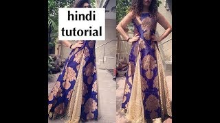 hindi Double Slit dress Cutting amp Making step by stepeasy metered [upl. by Scarlett]