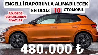 ENGELLİ MUAFİYETİYLE ALINABİLECEK EN İYİ EN UCUZ 10 ARAÇ 2023 AĞUSTOS  ÖTV LİMİTİYLE ALINACAK SUV [upl. by Vachil]