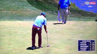 Randy Haag  Sidesaddle Putting 2015 US Senior Open [upl. by Hancock]