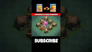 Barbarian vs raged barbarian cocshorts clashroyale clashofclans coc viralshort shorts [upl. by Phillip]