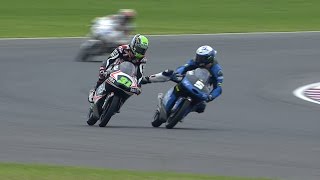 Fenati and Ajo clash in Moto3 warmup [upl. by Jock]