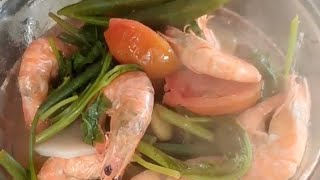 CUTTING veggies and cooking shrimp sinigang [upl. by Sal]